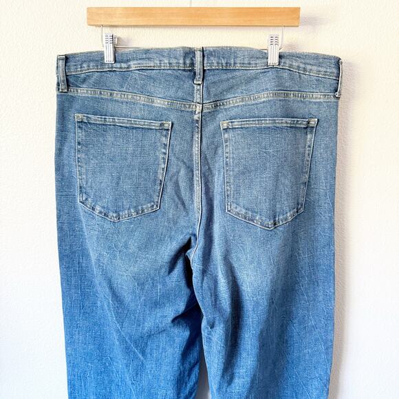 BANANA REPUBLIC | High-Rise Wide Leg Crop Cropped Jeans Denim | Size 34, US 18 - Picture 7 of 9